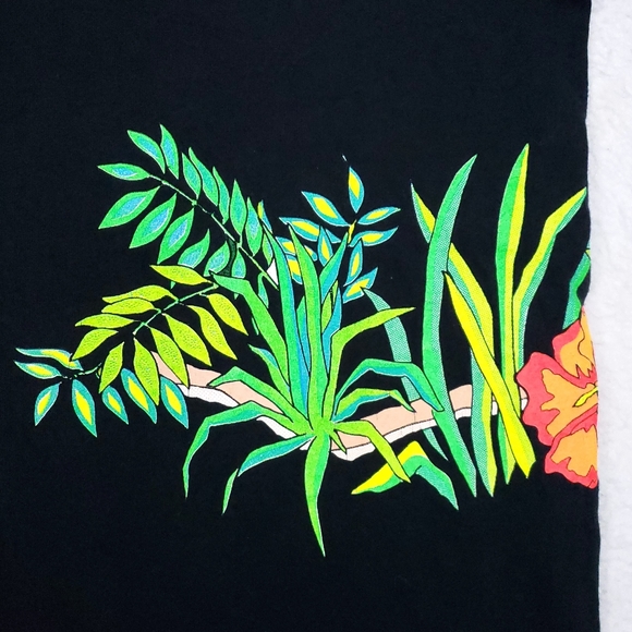 Vintage Natuee Panama Jack Wrap Around Rainforest Toucan Macaw Tropical T-shirt - Picture 15 of 15